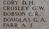Charles Dobson's name is on Chunuk Bair New Zealand Memorial to the Missing, Gallipoli,Turkey.