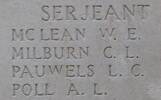 Charles Milburn's name is inscribed on Tyne Cot Memorial to the Missing, Belgium.