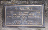 1st NZEF, 10/2057 Pte T ALLSUP, Wellington Regt, died 21 October 1979 aged 85 years; MARY P ALLSUP, died 31 January 1991 aged 94 years. Both are buried in the Taruheru Cemetery, Gisborne Block RSAAS S/A Plot 590
