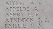 Gladstone's name is inscribed on Tyne Cot Memorial to the Missing, Belgium.