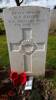 Huia V Brown's graveside in Belgium near Messines at Wulverghem-Lindenhoek Road Military Cemetery. Knitted poppies and photo placed there by me April 26th 2017