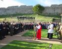 The Bishop of Portsmouth takes the WW1 Remembrance Service at Carisbrooke Castle, Isle of Wight 8 November 2018 - where Trooper Graham Stokes was remembered.