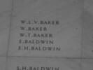Private William Torode Baker&#39;s name on the First World War Hall of Memories