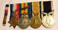 Medals recieved WW1