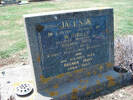JACKSON - In loving memory of W H (Bill), beloved husband of Brenda Mary, 1897-1957, a First World War Veteran; and his beloved wife, BRENDA MARY, 1904-1989. They are buried in the Taruheru Cemetery, Gisborne Block 25 Plot 182