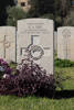 Robert's gravestone, Damascus Commonwealth War Cemetery, Syria.