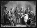 Portrait of Edmund Colin Nigel Robinson and his bride Mary Read, and wedding party, 11 Sep 1915, Wellington, by Berry &amp; Co. Purchased 1998 with New Zealand Lottery Grants Board funds. Te Papa (C.025262)