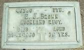 Headstone of E.J. Brown at Opotiki Cemetery
