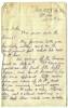Page 1 of an early WW1 letter from N H Moss to his Mother whilst &#39;at sea&#39;. September, 1917