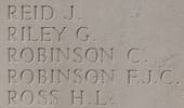 Claud's name is inscribed on Messines Ridge NZ Memorial to the Missing, West-Flanders, Belgium.