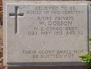 William Dobson grave marker, Redoubt Cemetery, Gallipoli