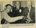 Air Force Association president Len File pours a wee drop for Jim Norrie (Gordon Highlanders) and Hugh Black (9th Hawke's Bay)