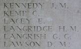 Colin's name is inscribed on Messines Ridge NZ Memorial to the Missing, West-Flanders, Belgium.