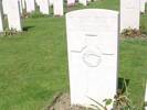 Headstone of Lieutenant Garnet W. Moore - at Belgium