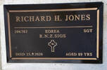 Sgt # 206787 Richard H JONES KOREA R.N.Z. SIGS Died 25.5.2020 Aged 89yrs He is buried in the Taruheru Cemetery, Gisborne Block RSA 32 Plot 135