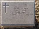 Grave marker, Skew Bridge Cemetery, Helles, Gallipoli