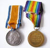 Medals awarded to Private  I.T. Whitham in 1919.