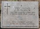 John's gravestone, Shell Green Cemetery, Gallipoli, Turkey.