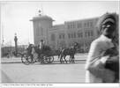 This photo shows an image of a gharry (horse-drawn taxi) in Cairo, during WWII.
The photo is one of a series of tiny photos taken by my father, Bernie/Bernard John Jenkins, during WWII; he sent these photos to his wife back home in New Zealand. The photo was provided to me by my brother John Charles Jenkins, who encouraged me to upload it to this site.