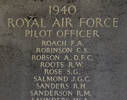 Rex Sanderson's name inscribed inside Runnymede War Memorial, Surrey England.