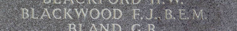 Francis Blackwood's name is inscribed inside Runnymede Memorial.