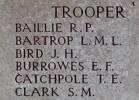 Ludlow's name is on Chunuk Bair, New Zealand Memorial to the Missing, Gallipoli, Turkey.