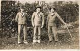 WW1. Charles Campbell 65144 on left, John Bennett centre, William J Weir 25703 Right.