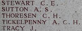 Carl's name is on Lone Pine Memorial to the Missing, Gallipoli, Turkey.