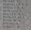 Arthur's name on plaque, Caterpillar Valley New Zealand Memorial to the Missing, Longueval, Somme, France.