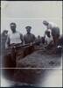 Officers “Doing Their Bit.” 
In a Trench-digging Competition with British Reinforcements at Malta, the Maoris easily beat all the Pakeha diggers. In the trench—Captain Roger Dansey, Captain Buck. On the right—Captain Hiroti, Lt. Tikao.