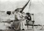 Outside her tent at Salonika Hospital No 65, probably  1918. 



