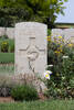 Charles Anderson's gravestone, Sangro River War Cemetery, Italy.