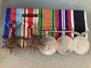 Medals for VC Potts awarded during the 2nd World War