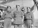 No. 31 Squadron crew in front of an Avenger at RNZAF Station, Gisborne [?] 
L-R: Flight Sergeant AF Walker (wireless operator air gunner), Flight Sergeant MS Aitchison (pilot) and Sergeant RT Mathieson (navigator).  
Crew was shot down on 1 July 1944. Aitchison alone survived and was rescued. He was awarded the Military Medal in September 1944.