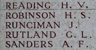 James Runciman's name is on Lone Pine Memorial to the Missing, Gallipoli, Turkey.