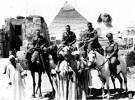 Group of soldiers at Giza. Jack Burke on left.