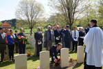 Grave re- dedication for three brave Airmen, including Pilot Officer Croydon Chamberlain.