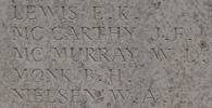 Justin's name is on Twelve Tree Copse NZ Memorial to the Missing Gallipoli, Turkey.