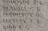 Thomas Hanley's name is inscribed on Jerusalem War Memorial, Palestine.