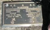 Plaque at Ruru Lawn Cemetery, Christchurch (included Bruce Edwin Marsden)