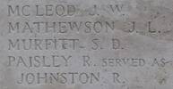 Stanley's name is inscribed on Tyne Cot Memorial to the Missing, Belgium.