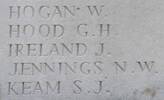Samuel's name is inscribed on Messines Ridge NZ Memorial to the Missing, West-Flanders, Belgium.