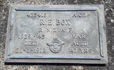Grave plaque Box Raymond Everard