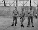 L-R Chuck (Ian) Hausman, Noel and Johnny. Playing tennis. 1946. Chofu Japan. 