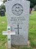 A photograph of the grave marker for George Wellington Cowie at Maplewood Cemetery in Windsor, Nova Scotia, Canada.