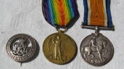 Richard Horne (Dick) Templeton&#39;s WW1 medals (front)