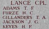 Thomas's name is on Lone Pine Memorial to the Missing, Gallipoli, Turkey.