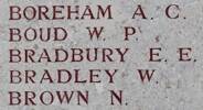 William's name is on Lone Pine Memorial to the Missing, Gallipoli, Turkey..