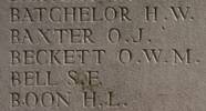 Oswald's name is inscribed on Messines Ridge NZ Memorial to the Missing, West-Flanders, Belgium.