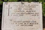 Charlie's gravestone, Walkers Ridge Cemetery Gallipoli, Turkey.